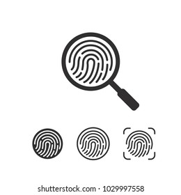 Fingerprint icon.Symbol for graphic and web design. flat vector illustration, eps10.