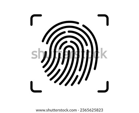 Fingerprint. ID app icon. Finger print accepted icon. Fingerprint scanning. Digital touch scan identification of electronic sensor authentication.Biometric access control. Security system