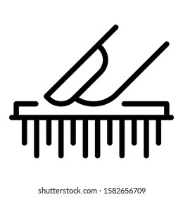 Fingerprint id icon. Outline fingerprint id vector icon for web design isolated on white background