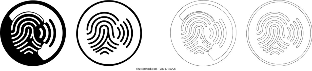 Fingerprint identification comparison illustration Editable