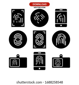 fingerprint identification icon or logo isolated sign symbol vector illustration - Collection of high quality black style vector icons
