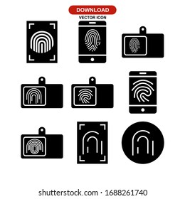 fingerprint identification icon or logo isolated sign symbol vector illustration - Collection of high quality black style vector icons
