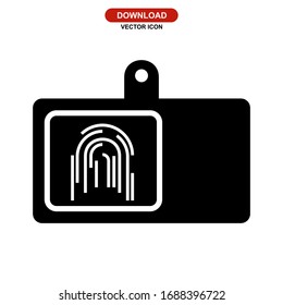 fingerprint identification icon or logo isolated sign symbol vector illustration - high quality black style vector icons
