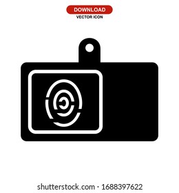 fingerprint identification icon or logo isolated sign symbol vector illustration - high quality black style vector icons
