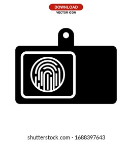 fingerprint identification icon or logo isolated sign symbol vector illustration - high quality black style vector icons
