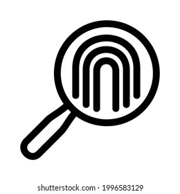 fingerprint identification icon or logo isolated sign symbol vector illustration - high quality black style vector icons
