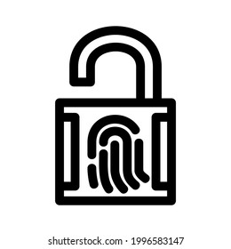 fingerprint identification icon or logo isolated sign symbol vector illustration - high quality black style vector icons
