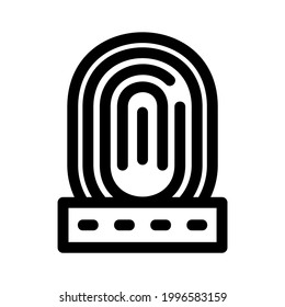 icono de identificación de huellas dactilares o logotipo símbolo de señas aislado ilustración vectorial de alta calidad estilo negro iconos vectoriales de alta calidad
