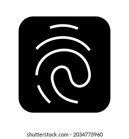 fingerprint identification icon or logo isolated sign symbol vector illustration - high quality black style vector icons
