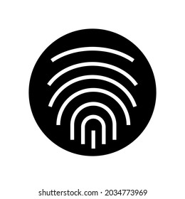 icono de identificación de huellas dactilares o logotipo símbolo de señas aislado ilustración vectorial de alta calidad estilo negro iconos vectoriales de alta calidad
