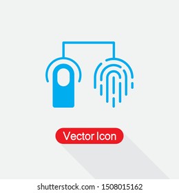 Fingerprint Identification Icon Vector Illustration Eps10