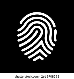 Ilustração do vetor do ícone de identificação da impressão digital.