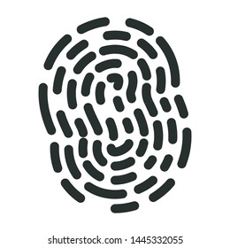 fingerprint and identification - minimal line web icon. simple vector illustration. concept for infographic, website or app.