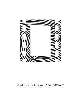 Fingerprint identification with mobile video icon, vector illustration. 3D Render video Identity. A Thumbprint showing mobile video icon and symbols
