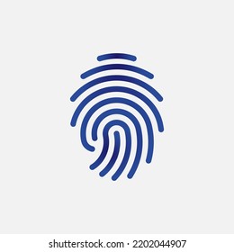 Fingerprint Identification Symbol . Touch ID Icon Vector Illustration