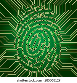 Sistema de identificación de huellas dactilares Sistema de electrónica verde
