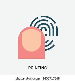 Fingerprint identification. Fingerprint vector illustration in modern flat style. Design elements for mobile and web applications.
