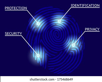 Fingerprint Identification with Whorls - Security and privacy concept
