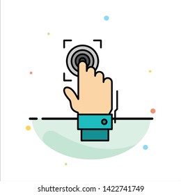 Fingerprint, Identity, Recognition, Scan, Scanner, Scanning Abstract Flat Color Icon Template
