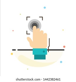 Fingerprint, Identity, Recognition, Scan, Scanner, Scanning Abstract Flat Color Icon Template