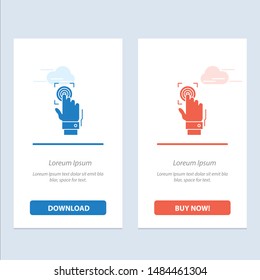 Fingerprint, Identity, Recognition, Scan, Scanner, Scanning  Blue and Red Download and Buy Now web Widget Card Template. Vector Icon Template background