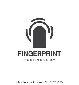 Fingerprint illustration icon vector template