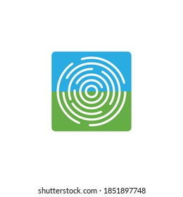 Fingerprint illustration icon vector template