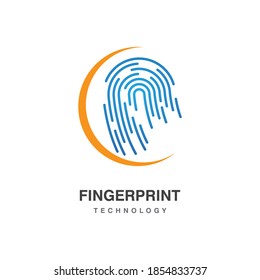 Fingerprint illustration icon vector template