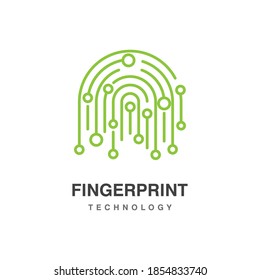 Fingerprint illustration icon vector template