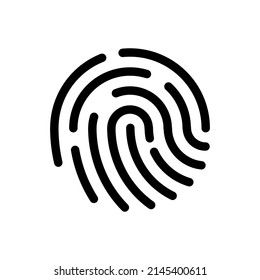 FINGERPRINT ILLUSTRATION VECTOR TEMPLATE. BLACK COLOR. GREAT FOR IN APLICATION OFFICE AND MORE TECHNOLOGY