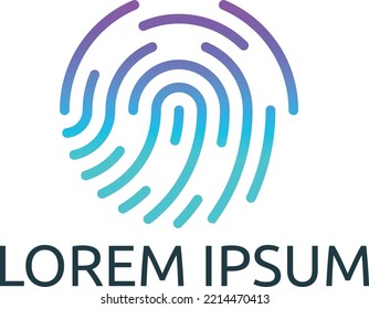 fingerprint illustration for your application drawing needs
