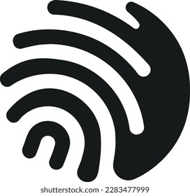 fingerprint with initial o icon logo