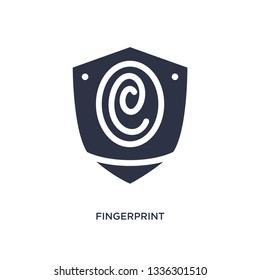 fingerprint isolated icon. Simple element illustration from gdpr concept. fingerprint editable logo symbol design on white background. Can be use for web and mobile.