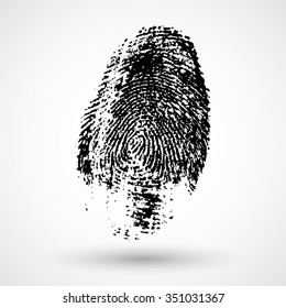 Fingerprint isolated on white