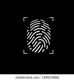 Fingerprint isolated on a white background vector illustration