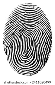 fingerprint isolated on white background