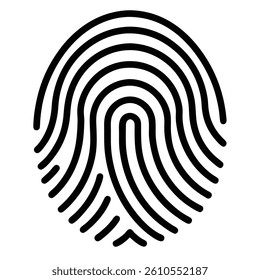 Fingerprint isolated on white background
