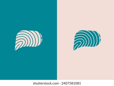 Fingerprint letter P vector template. Design with gradient and technology. This is for identification, security, protection . P Vector Letter base fingerprint logo for a modern world.