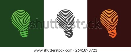 Fingerprint Lightbulb Innovative Idea Concept