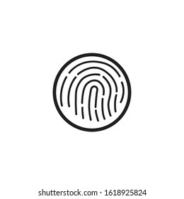 Fingerprint line design vector illustration.