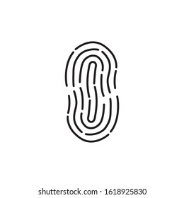 Fingerprint line design vector illustration.