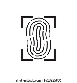 Fingerprint line design vector illustration.