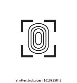 Fingerprint line design vector illustration.