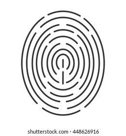 fingerprint line icon