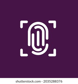 fingerprint Line icon for business website,apps, and many more