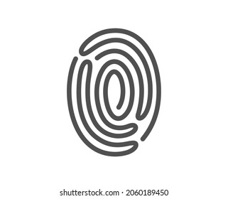 Fingerprint Line Icon. Digital Finger Print Sign. Biometric Scan Symbol. Quality Design Element. Line Style Fingerprint Icon. Editable Stroke. Vector