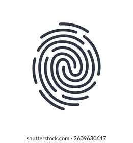 Fingerprint line icon. Editable Strokes. Vector illustration.