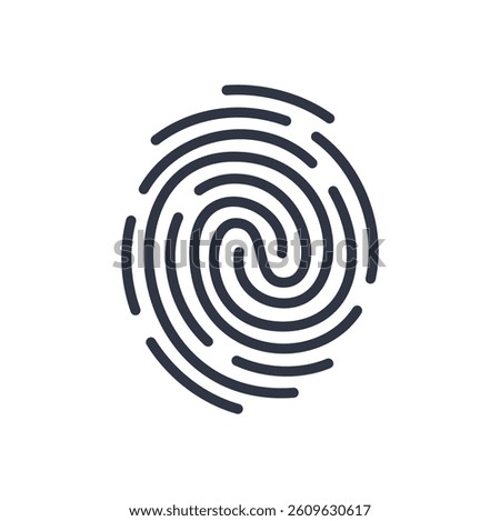 Fingerprint line icon. Editable Strokes. Vector illustration.