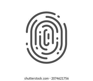 Fingerprint Line Icon. Finger Print Scan Sign. Biometric Identity Symbol. Quality Design Element. Linear Style Fingerprint Icon. Editable Stroke. Vector