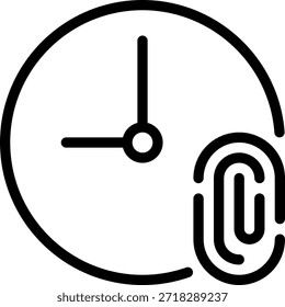 Vector de ilustración de icono de línea de huella digital